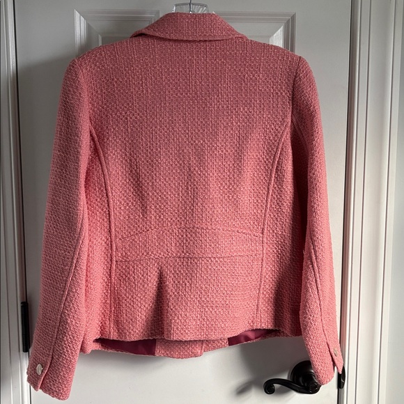 NWT Talbots Tweed Moto Jacket Rose Pink Gold 2P - Picture 2 of 5